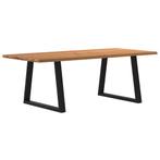 vidaXL Eettafel met natuurlijke rand 220x100x74 cm massief, Huis en Inrichting, Verzenden, Nieuw