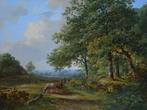 Cornelis Bijlard (1813-1855) - Boslandschap met vee, Antiek en Kunst
