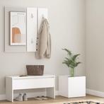 vidaXL Ensemble de meubles de couloir Blanc Bois, Maison & Meubles, Neuf, Verzenden