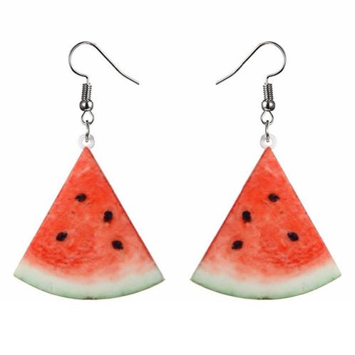 Fako Bijoux® - Oorbellen - Groente & Fruit - Watermeloen, Handtassen en Accessoires, Oorbellen, Verzenden
