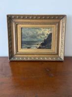 Giacinto Bo (1832-1912) - Marina con scogliera e cielo, Antiek en Kunst, Kunst | Schilderijen | Klassiek