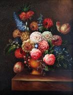 Ecole française (XX) - Vase de fleurs, Antiek en Kunst