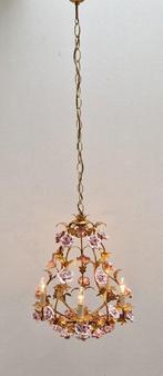 Grote Bladgoud vergulde kostbare Chandelier met Bloemen  -