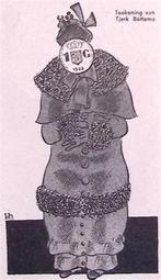 Spotprent over de Gulden tijdens recessie in 1933 (Lithos), Antiek en Kunst, Verzenden