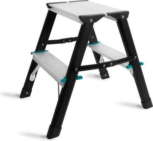 VONROC PRO Dubbele trap 2 treden – klustrap/huishoudtrap, Doe-het-zelf en Bouw, Gereedschap | Overige machines, Ophalen of Verzenden