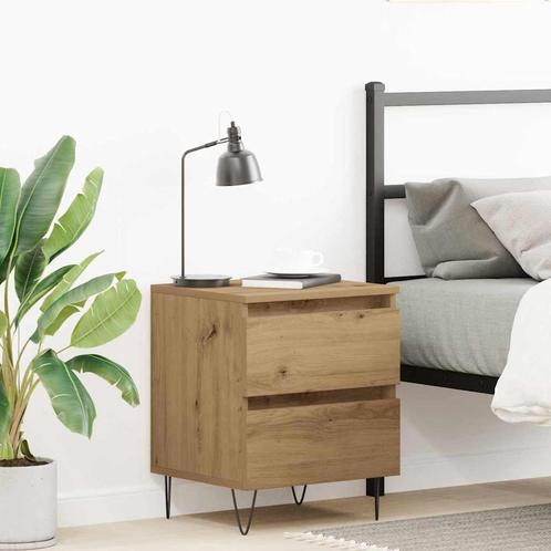 vidaXL Nachtkastje met lade artisanaal eikenkleurig 40 x 35, Huis en Inrichting, Slaapkamer | Nachtkastjes, Nieuw, Verzenden