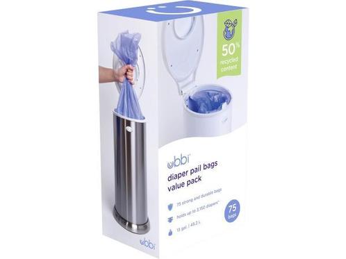 Veiling - Ubbi Plastic zak, paars, 75 stuks, Zakelijke goederen, Stock en Retail | Verpakking en Verzending
