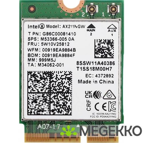 Intel Wi-Fi 6E AX211 (Gig+) Intern WLAN, Computers en Software, Overige Computers en Software, Nieuw, Verzenden