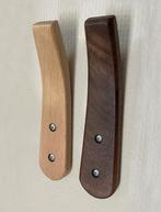 Set van 4 houten, gebogen kapstokhaken (notenhout, type 2 o, Nieuw, Verzenden