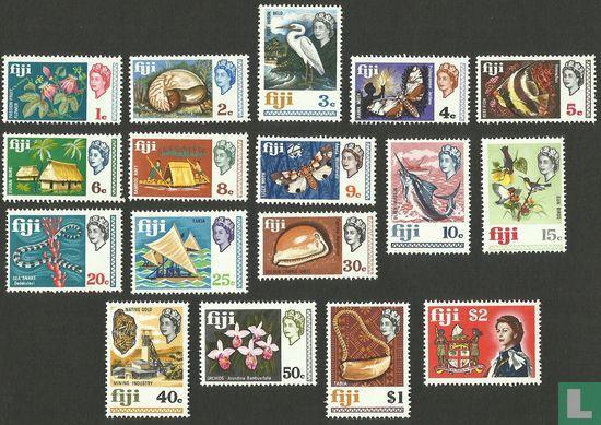 Fiji - Inheemse motieven - 1969, Postzegels en Munten, Postzegels | Oceanië, Postfris, Verzenden