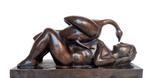 Beeldje - Bronze surreal artwork - Brons, Antiek en Kunst