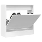 vidaXL Schoenenkast 60x21x57 cm bewerkt hout wit, Huis en Inrichting, Verzenden, Nieuw