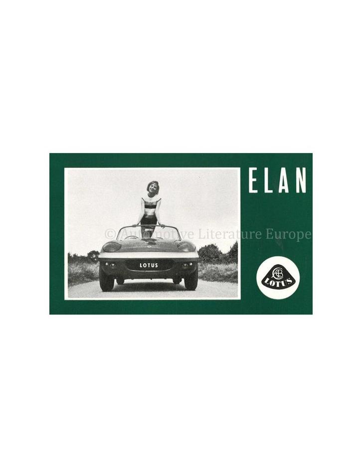 1963 LOTUS ELAN BROCHURE ENGELS, Boeken, Auto's | Folders en Tijdschriften