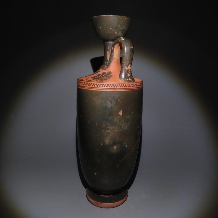 Oud-Grieks Keramiek Lekythos. Ca. 5e eeuw voor Christus., Verzamelen, Mineralen en Fossielen