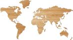 2dekans | Houten Wereldkaart - Muurdecoratie - Eikenhout, Ophalen of Verzenden, Nieuw