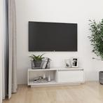 vidaXL Tv-meubel 110x30x33,5 cm massief grenenhout wit, Huis en Inrichting, Verzenden, Nieuw