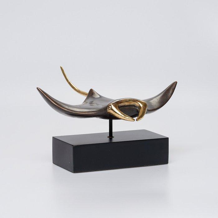 sculptuur, NO RESERVE PRICE - Bronze Manta Ray Sculpture, Antiek en Kunst, Kunst | Designobjecten