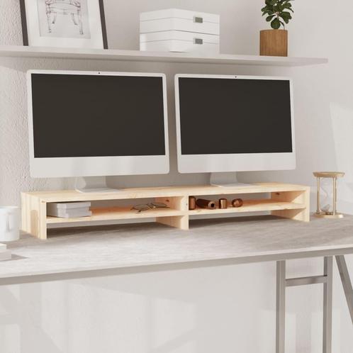 vidaXL Support de moniteur 100x24x13 cm Bois de pin, Maison & Meubles, Armoires | Mobilier de télévision, Neuf, Envoi