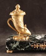 Empire - Inktpot - Marmer, Verguld brons, Antiek en Kunst