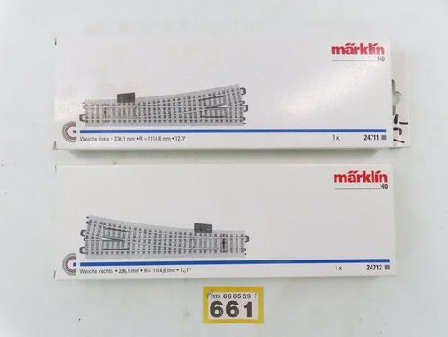 Märklin H0 - 24711/24712 - Modeltreinsporen (2) - 2-delig, Hobby en Vrije tijd, Modeltreinen | H0