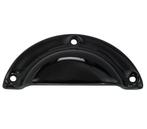 Schelpgreep porselein opschroevend zwart, Nieuw, Overige materialen, Klink of Kruk