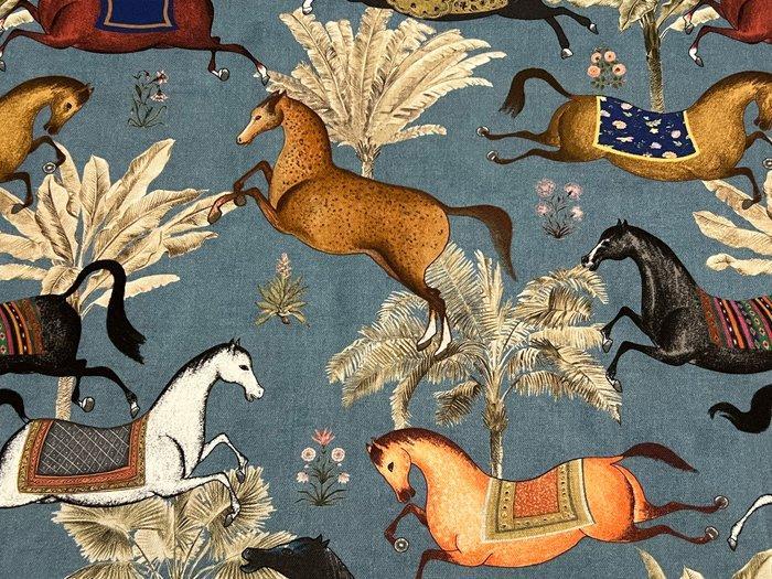 Paardrijstof - Meubelstof - 600 cm - 140 cm, Antiek en Kunst, Antiek | Tapijten, Tafelkleden en Textiel