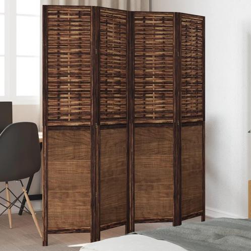 vidaXL Kamerscherm met 4 panelen massief paulowniahout, Huis en Inrichting, Woonaccessoires | Overige, Nieuw, Verzenden