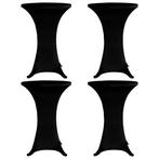 vidaXL Statafelhoes 4 st stretch Ø80 cm zwart, Tuin en Terras, Verzenden, Nieuw