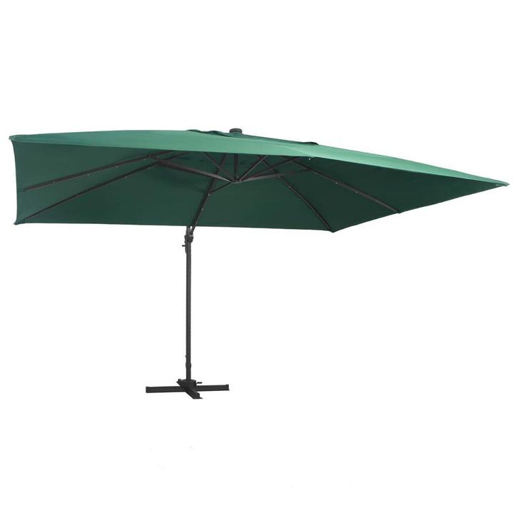 Hangparasol Groen 400x300cm | Retour Deal | Zon & Sfeer, Tuin en Terras, Parasols, Meer dan 4 meter, Nieuw, Zweefparasol, Verzenden
