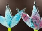 Studio Habrat - Beeldje - Wild Tuplips (2) - fusing, Antiek en Kunst, Antiek | Glaswerk en Kristal