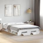 vidaXL Bedframe met lades bewerkt hout wit 140x200 cm, Huis en Inrichting, Slaapkamer | Bedden, Verzenden, Nieuw