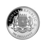 Somalië. 100 Schilling 2021 Elephant Gold plated, 1 Oz