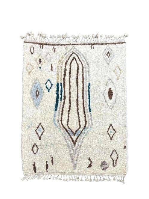 Handmade Moroccan Beni Ourain Wool Rug 210x290 cm -, Huis en Inrichting, Stoffering | Tapijten en Vloerkleden
