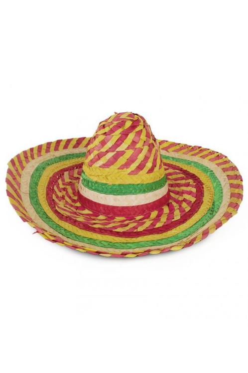 Sombrero Hoed Rood Geel Groen Wit Mexico Mariachi Gevlochten, Kleding | Heren, Carnavalskleding en Feestkleding, Nieuw, Ophalen of Verzenden