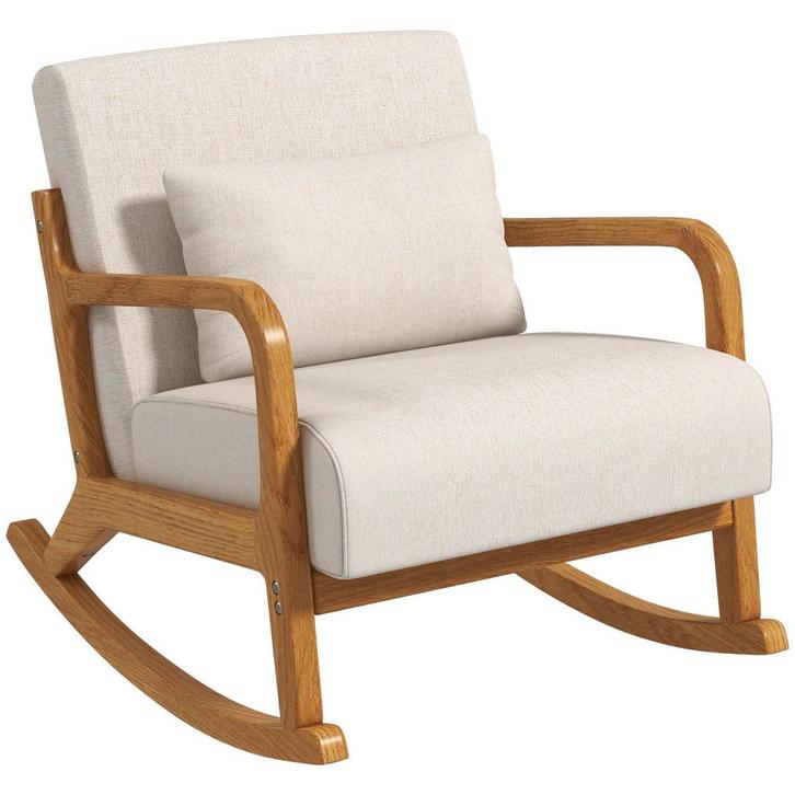 Zetel - Relaxify - Comfortabel - Houten frame - Crèmekleurig, Huis en Inrichting, Stoelen, Nieuw, Stof, Ophalen of Verzenden