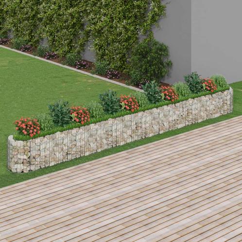 vidaXL Gabion plantenbak verhoogd 540x50x50 cm, Tuin en Terras, Bloempotten, Nieuw, Verzenden