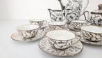 Epiag - Koffieservies (23) - Porselein, Verzilverd - Per 10