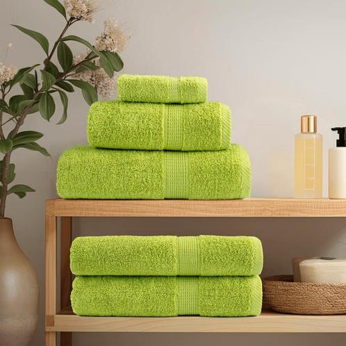 vidaXL Washandjes 10 pcs Appelgroen 15 x 21 cm Katoen, Huis en Inrichting, Badkamer | Badtextiel en Accessoires, Nieuw, Verzenden