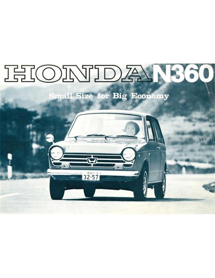 1967 HONDA N360 LEAFLET ENGELS, Livres, Autos | Brochures & Magazines