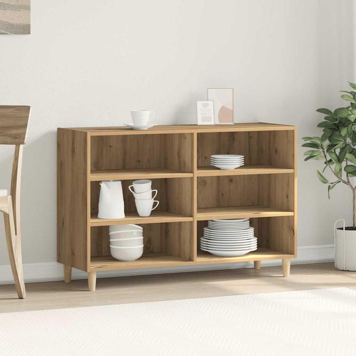 vidaXL Dressoir 103,5x35x70 cm bewerkt hout artisanaal, Huis en Inrichting, Kasten | Overige, Nieuw, Verzenden