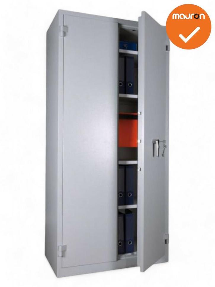 Mauforce Brandwerende kast - 195x93x52cm - Zilvergrijs, Zakelijke goederen, Kantoor en Winkelinrichting | Kantoormeubilair en Inrichting
