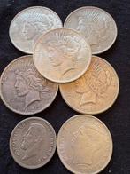 États-Unis, Roumanie. Lot of 7 silver coins (Sans Prix de