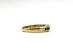 Ring - 18 karaat Geel goud - 0.50ct. tw. Smaragd - Diamant, Handtassen en Accessoires, Ringen, Nieuw