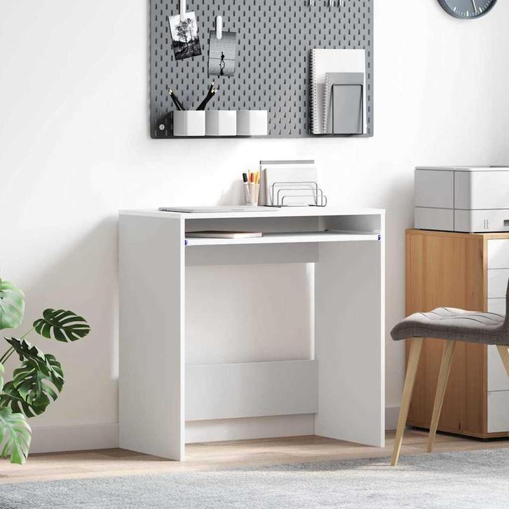 vidaXL Bureau met lade met opslag Wit 77.5 x 43 x 79 cm, Huis en Inrichting, Bureaus, Nieuw, Verzenden