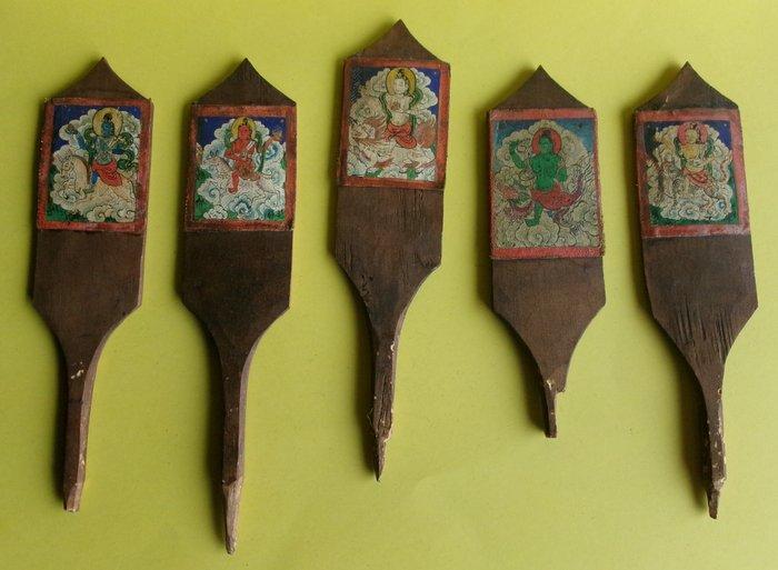 Zeldzame Tibetaans offerpot met voorstelling van de Dakini, Antiquités & Art, Antiquités | Autres Antiquités