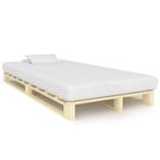 vidaXL Bedframe pallet massief grenenhout 120x200 cm, Huis en Inrichting, Slaapkamer | Bedden, Verzenden, Nieuw