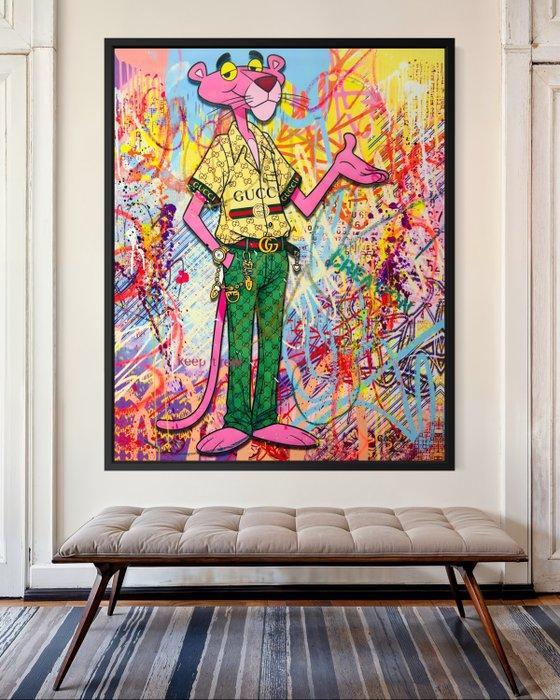 CASPA - Pink Panther x Gucci, Antiek en Kunst, Kunst | Schilderijen | Modern