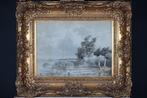 Frans Arnold Breuhaus de Groot (1824-1872) - Oeverlandschap, Antiek en Kunst