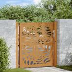 vidaXL Poort met golfontwerp 105x105 cm weervast staal, Tuin en Terras, Verzenden, Nieuw