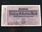 1 Bankbiljet Deutsche Reich 50.000.000.000 Mark..., Ophalen
